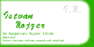 istvan mojzer business card